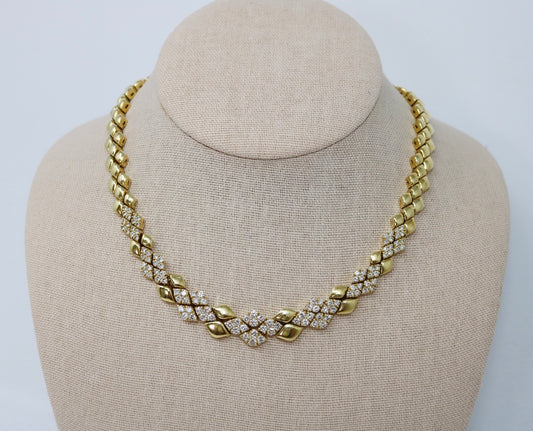 Tiffany & Co 18K Yellow Gold 6.00ctw Diamond Collar Necklace