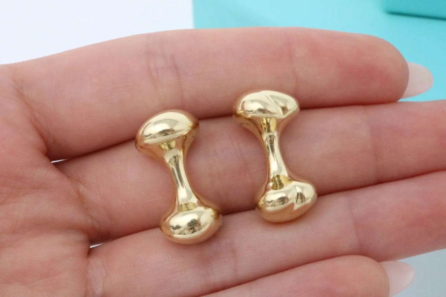 Tiffany & Co Elsa Peretti Solid 18K Yellow Gold Cufflinks 18grams