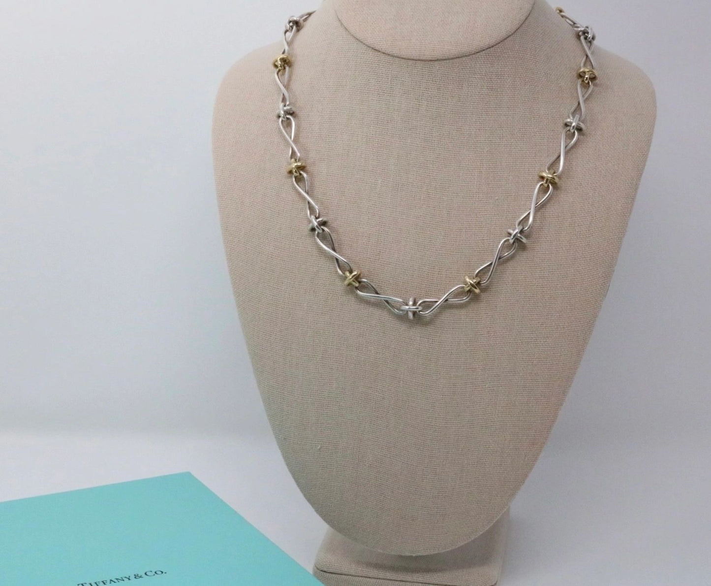 Tiffany & Co Paloma Picasso X Link Necklace Yellow Gold & Silver