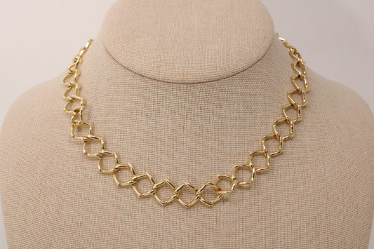 Tiffany & Co Paloma Picasso 18K Gold Open Square Link Chain Necklace 46grams