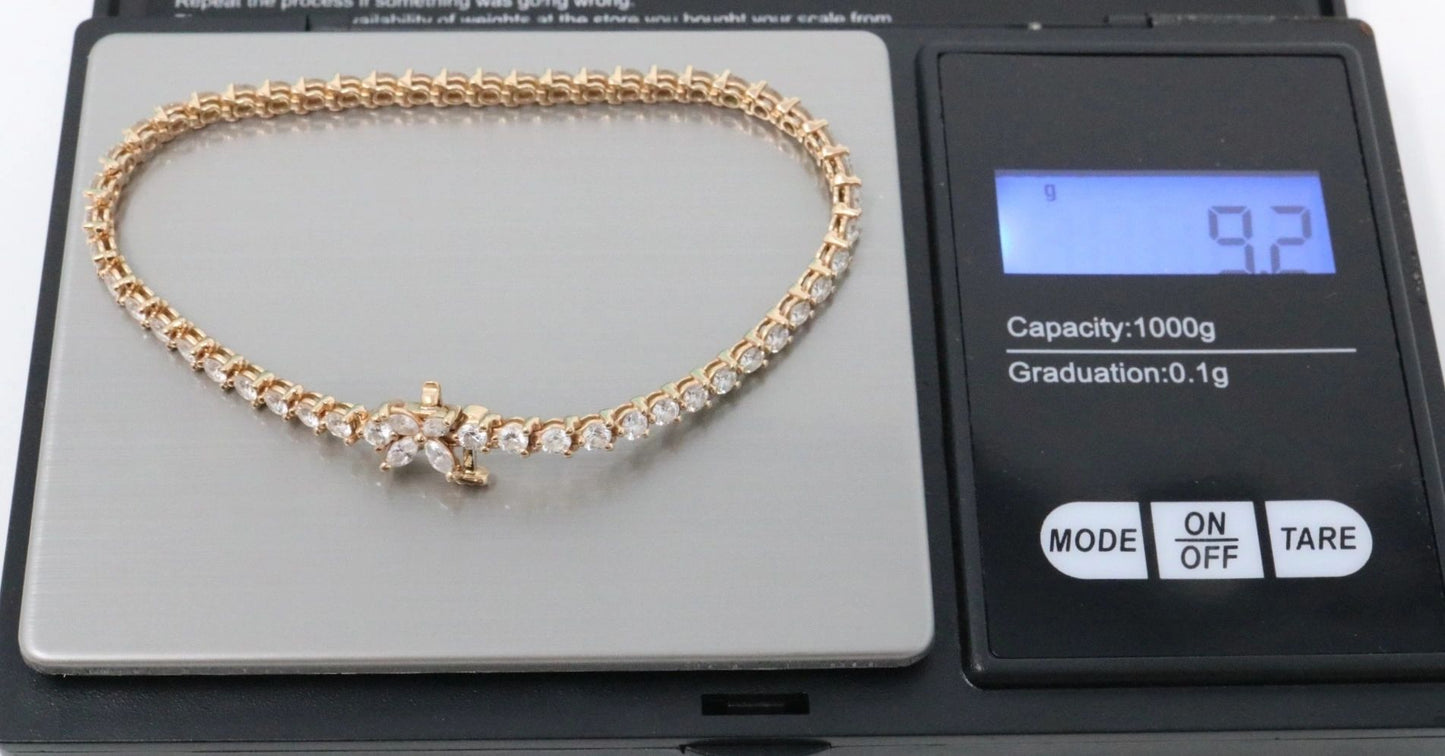 Tiffany & Co Victoria Marquise Diamond Tennis Bracelet Rose Gold 3.08CT