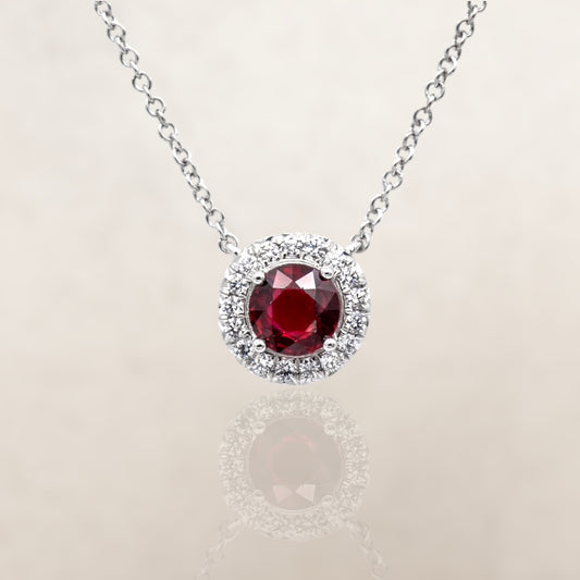 Tiffany & Co Soleste Ruby And Diamond Pendant Necklace