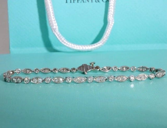 Tiffany & Co Jazz Diamond Tennis Bracelet In Platinum