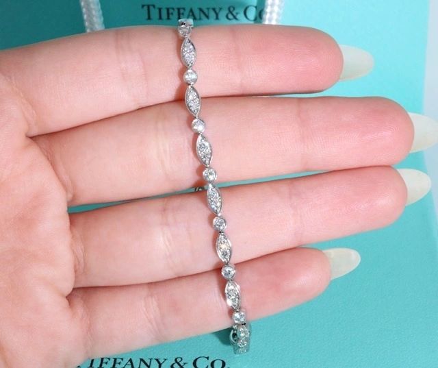 Tiffany & Co Jazz Diamond Tennis Bracelet In Platinum