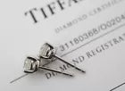 Tiffany & Co Platinum Round Brilliant Cut Diamond Stud Earrings 1.14ct VS1