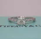 Tiffany & Co Platinum Novo Princess Cut Diamond Engagement Ring .77ct H VS1