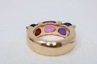 Pomellato 18k Rose Gold Sassi Ring Amethyst, Tourmaline, Garnet Gems