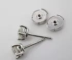 Tiffany & Co Platinum Round Brilliant Cut Diamond Stud Earrings 1.14ct VS1