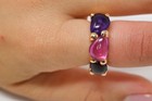 Pomellato 18k Rose Gold Sassi Ring Amethyst, Tourmaline, Garnet Gems