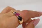 Pomellato 18k Rose Gold Sassi Ring Amethyst, Tourmaline, Garnet Gems