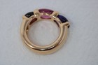 Pomellato 18k Rose Gold Sassi Ring Amethyst, Tourmaline, Garnet Gems