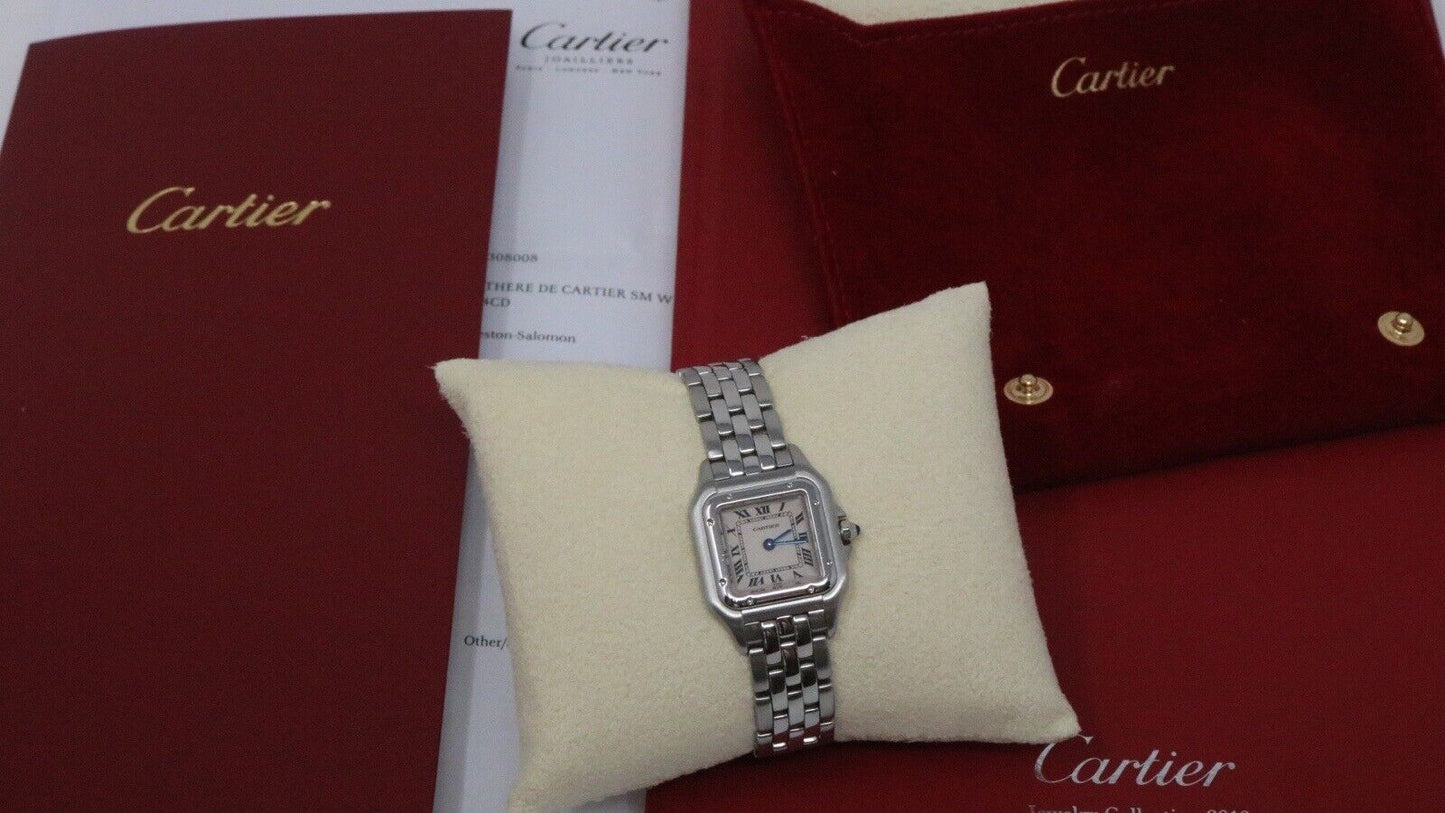 Cartier Panthere SM 22mm Steel Silver Dial Quartz Ladies Watch