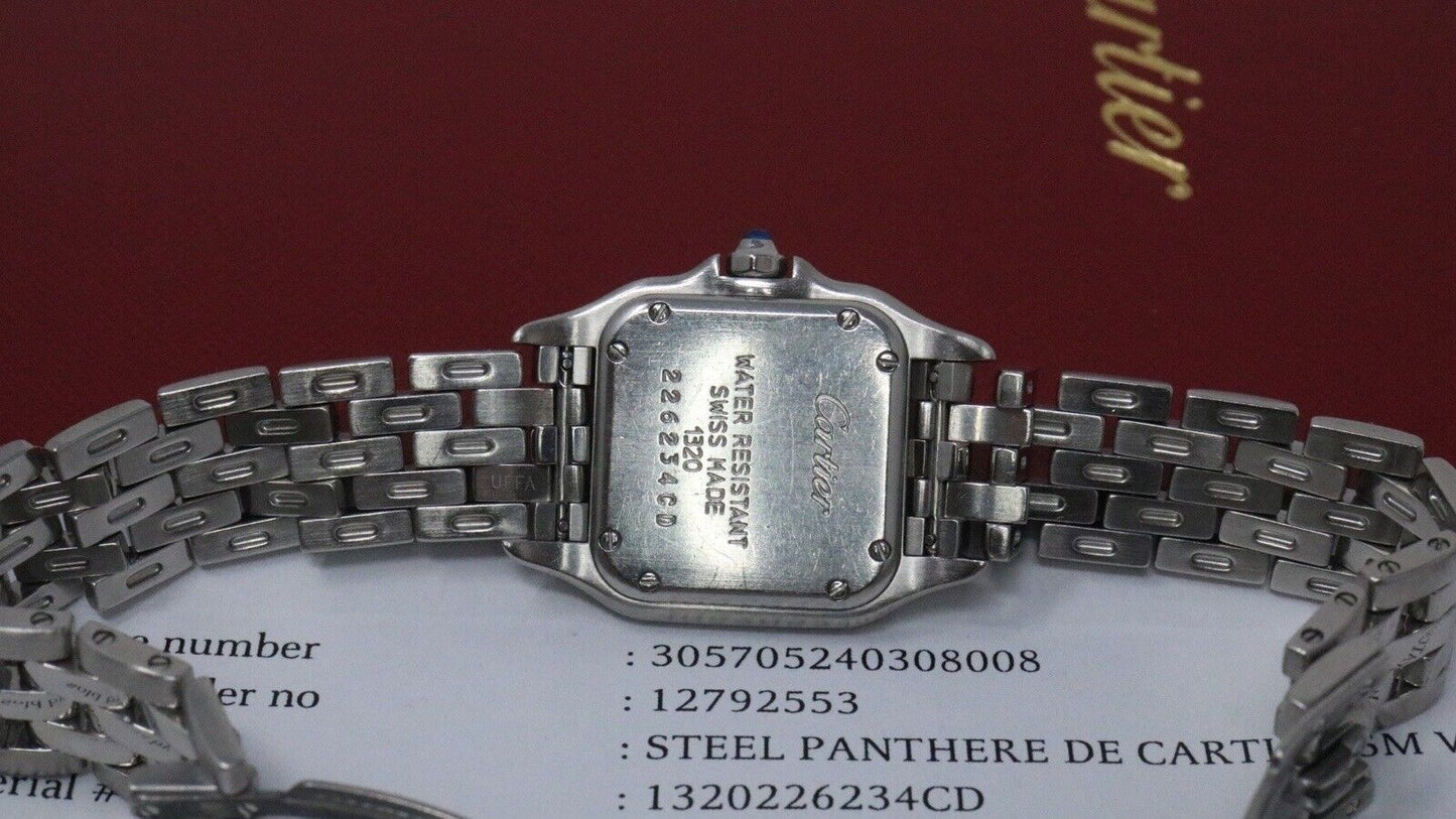 Cartier Panthere SM 22mm Steel Silver Dial Quartz Ladies Watch