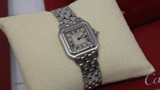 Cartier Panthere SM 22mm Steel Silver Dial Quartz Ladies Watch