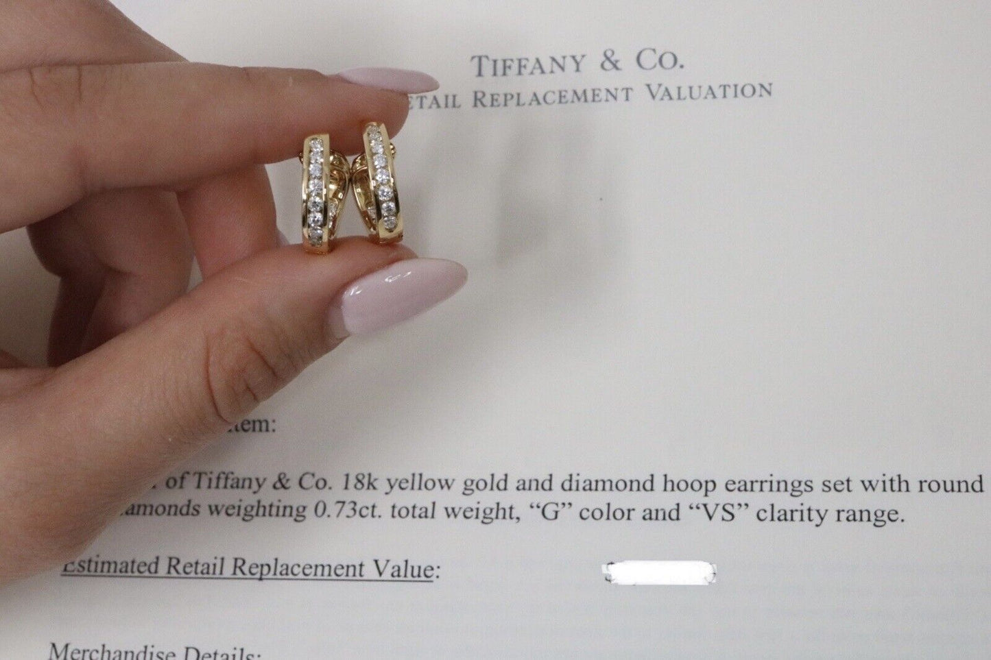 Tiffany & Co Diamonds Inside Out Hoop Earrings .73ctw 18k Gold