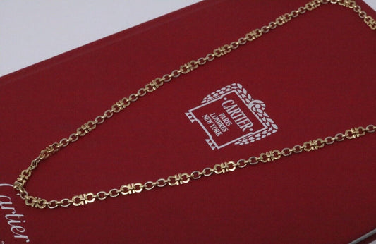 Cartier 18k Yellow & White Gold C De Cartier Chain Necklace 18"