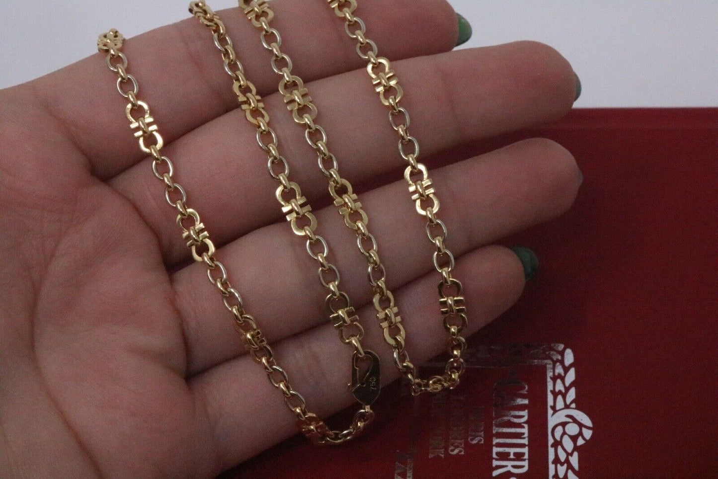 Cartier 18k Yellow & White Gold C De Cartier Chain Necklace 18"