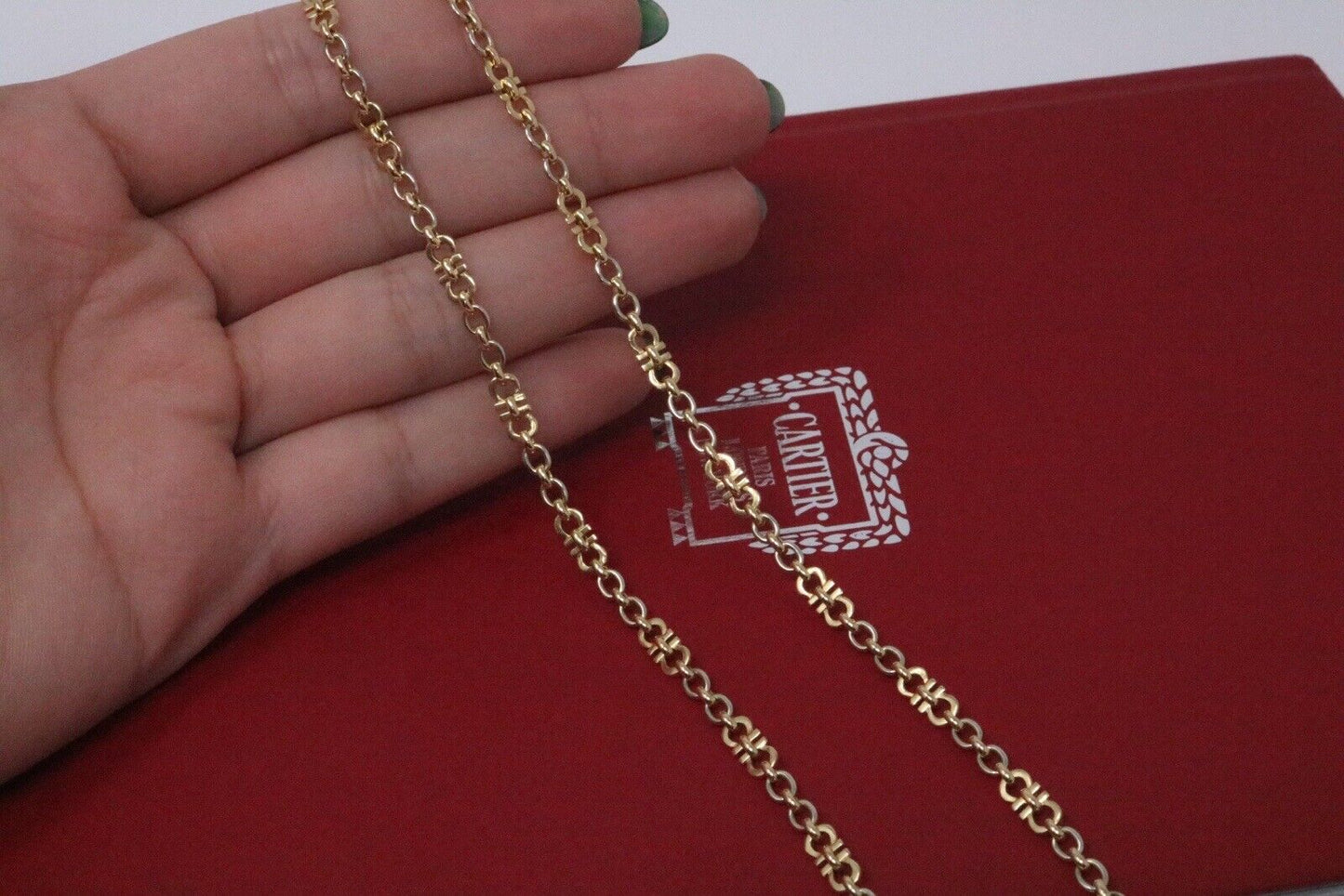 Cartier 18k Yellow & White Gold C De Cartier Chain Necklace 18"