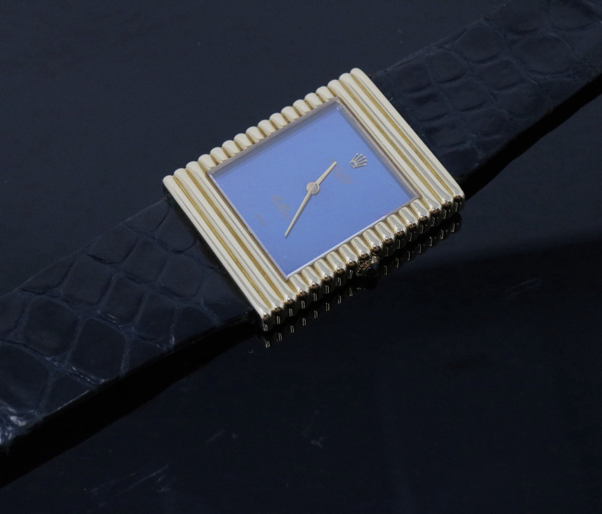 Rolex Cellini Ref. 4012 18k Yellow Gold Electric Blue Dial Manual Wind