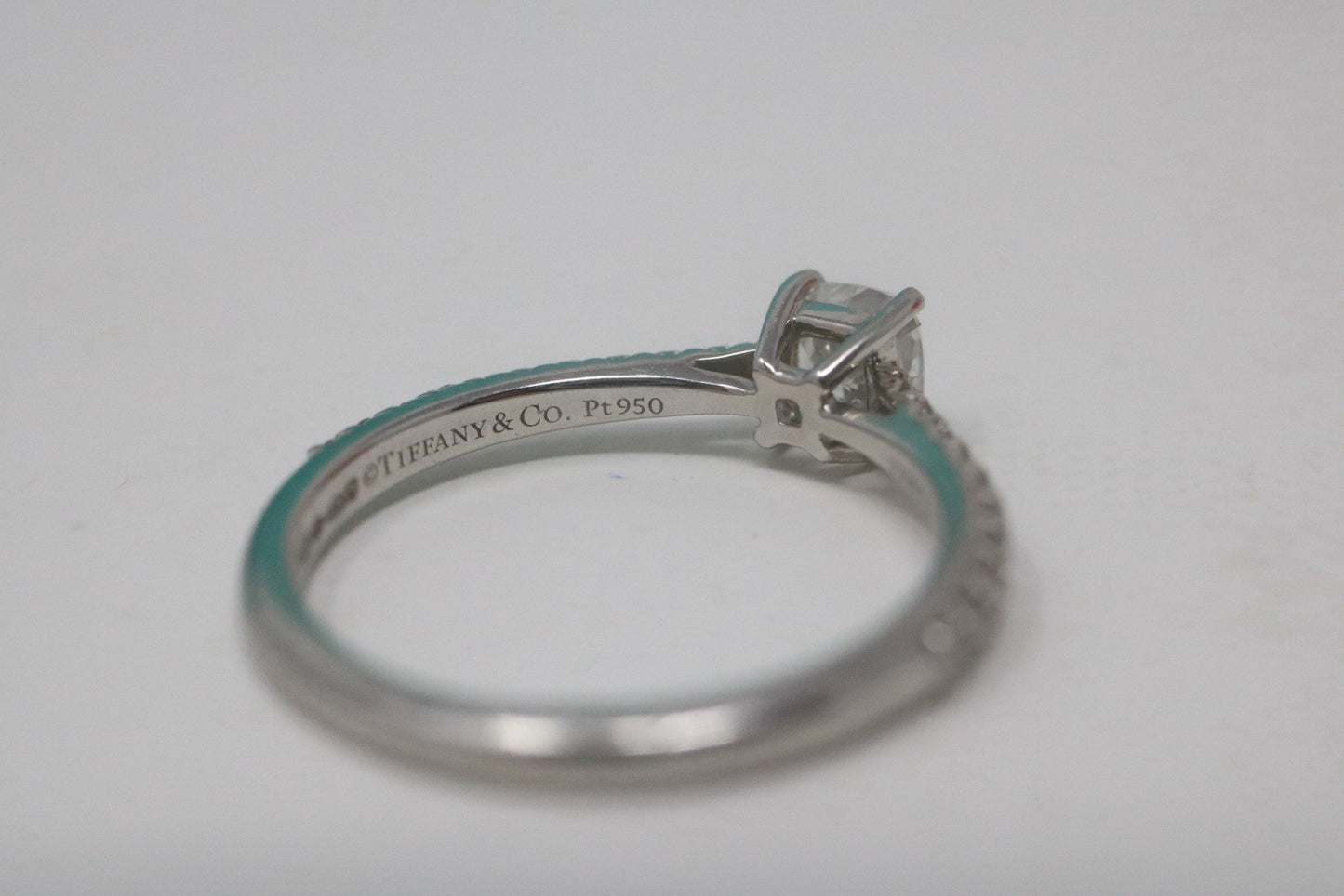 Tiffany & Co Platinum NOVO Cushion Diamond Engagement Ring 0.57ct  H/VS2 $4,500