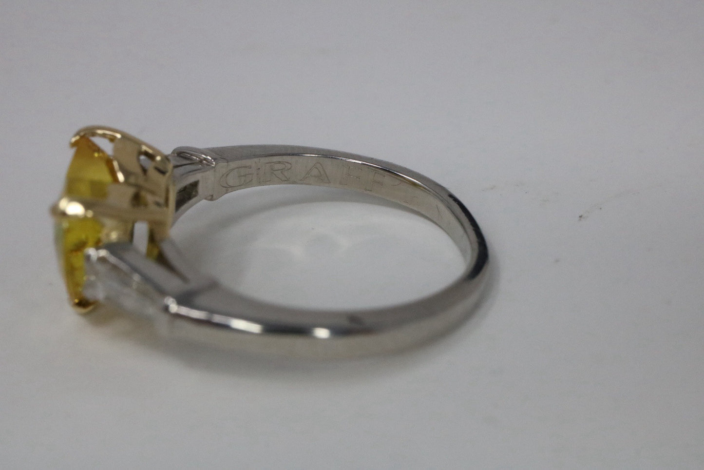 GRAFF Diamond And Sapphire Engagement Ring Platinum 18K $25k