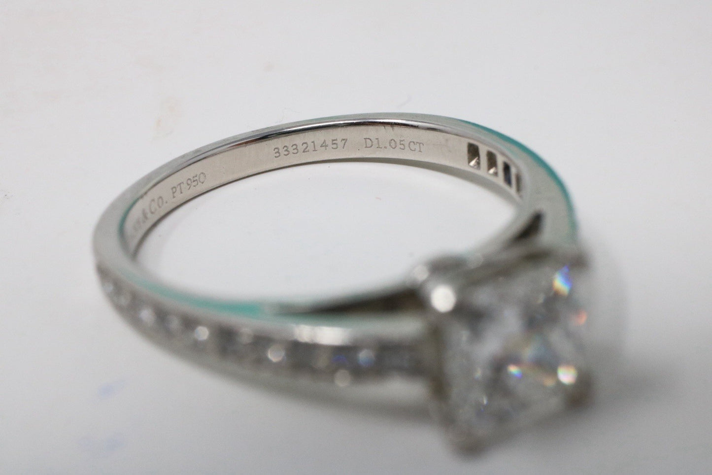 Tiffany & Co Platinum Novo Princess Cut Diamond Engagement Ring 1.23ct G