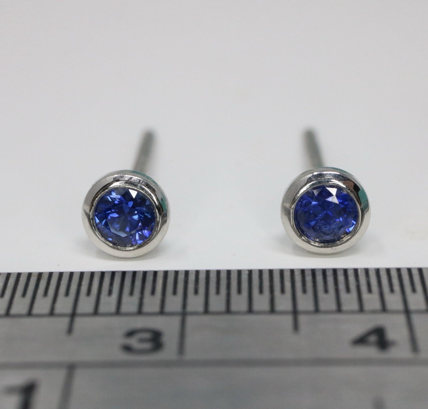 Tiffany & Co. Platinum Sapphire Elsa Peretti Color By The Yard Earrings