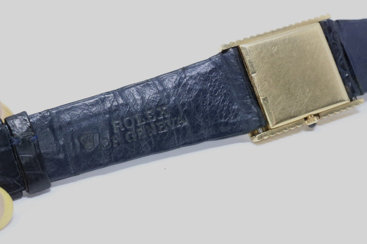 Rolex Cellini Ref. 4012 18k Yellow Gold Electric Blue Dial Manual Wind