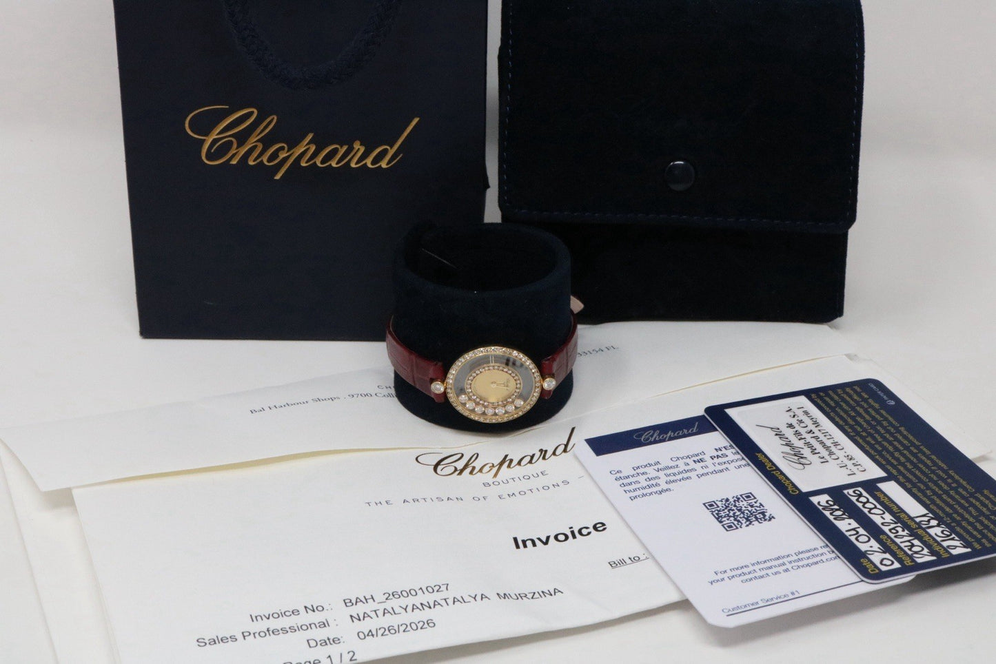 Chopard Happy Diamonds 24mm 18k Yellow Gold Ladies Oval Watch 20/4292
