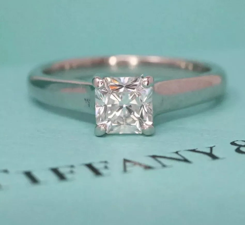 Tiffany & Co Platinum Lucida .53ct Diamond Engagement Ring F / VVS