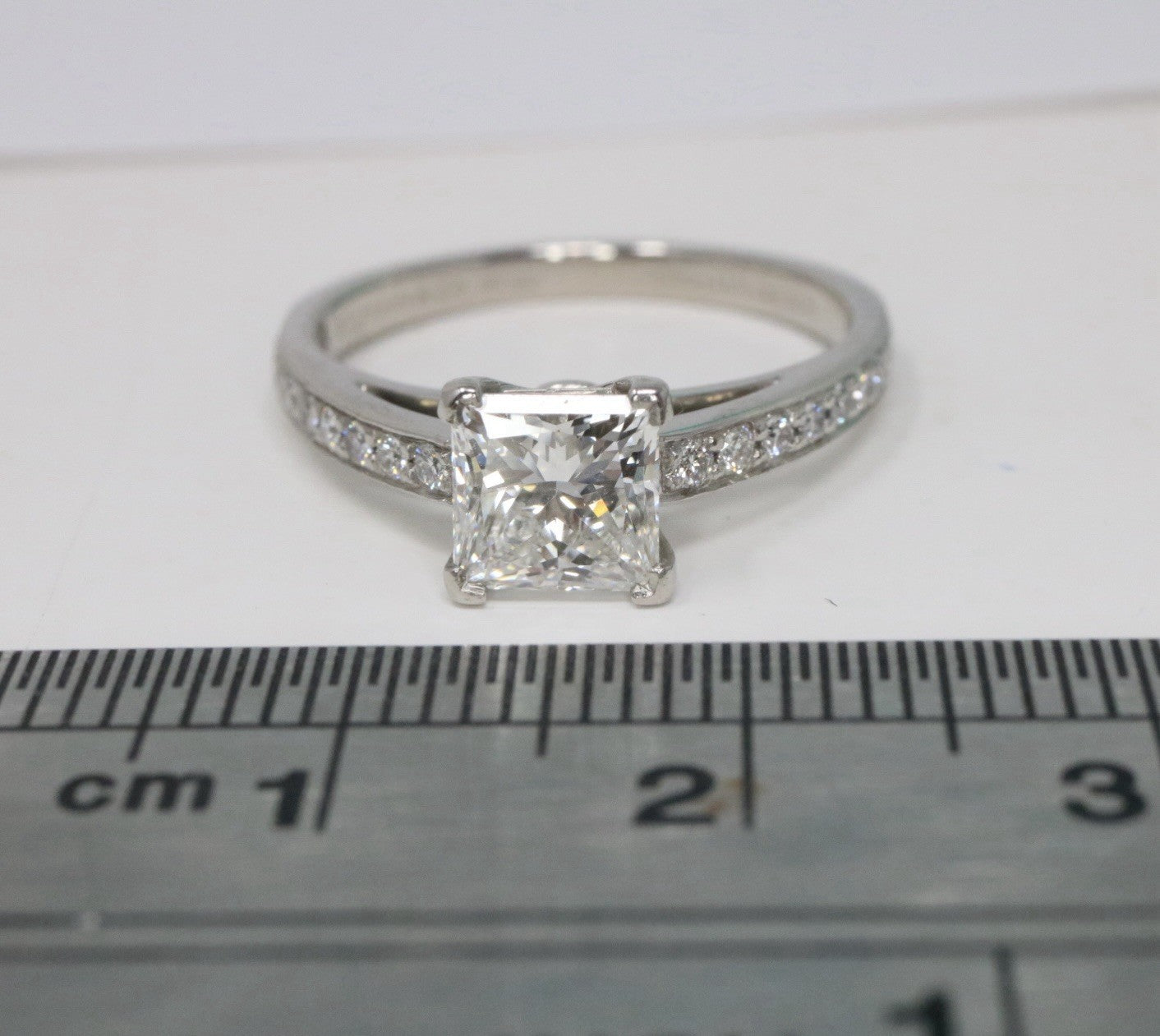 Tiffany & Co Platinum Novo Princess Cut Diamond Engagement Ring 1.23ct G