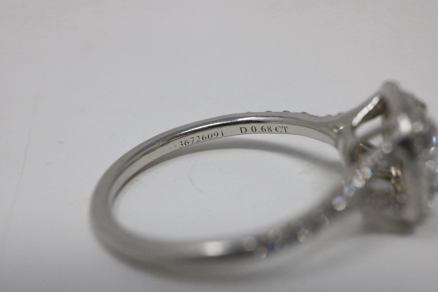 Tiffany & Co Platinum Soleste Cushion 1.03ctw F VS1 Diamond Engagement Ring