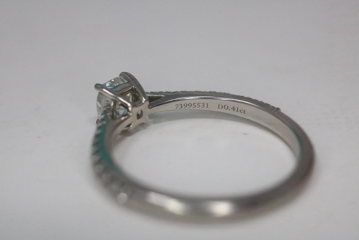 Tiffany & Co Platinum NOVO Cushion Diamond Engagement Ring 0.57ct  H/VS2 $4,500