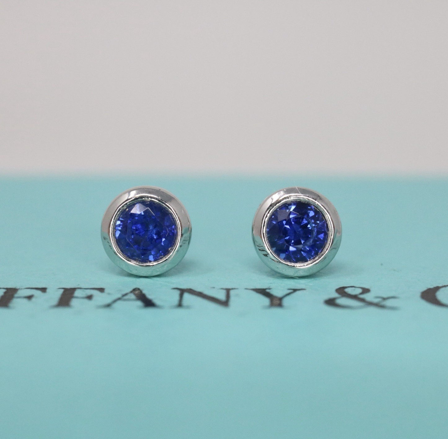 Tiffany & Co. Platinum Sapphire Elsa Peretti Color By The Yard Earrings