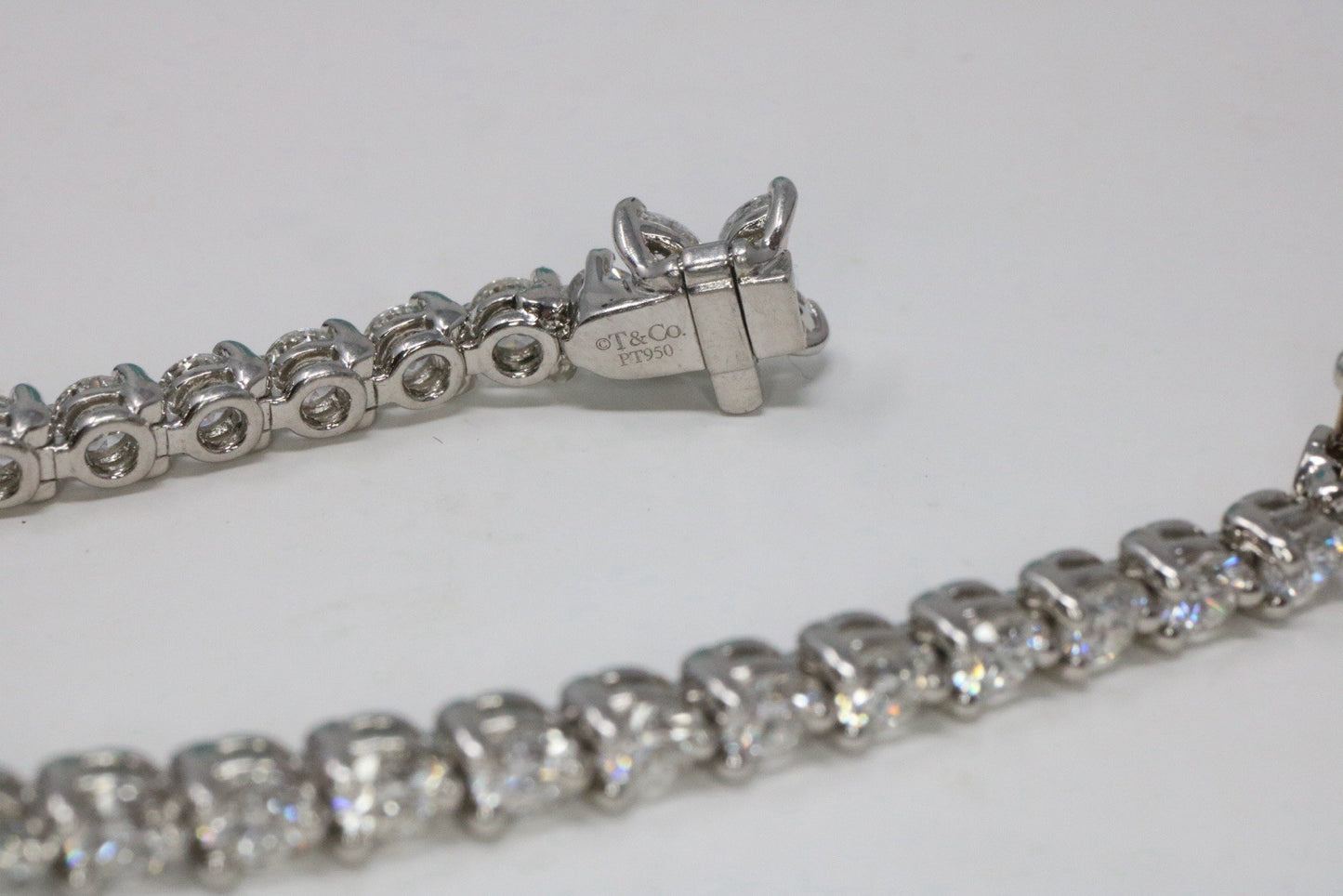 Tiffany & Co. Victoria 4.20ct Platinum Round Diamond Tennis Bracelet
