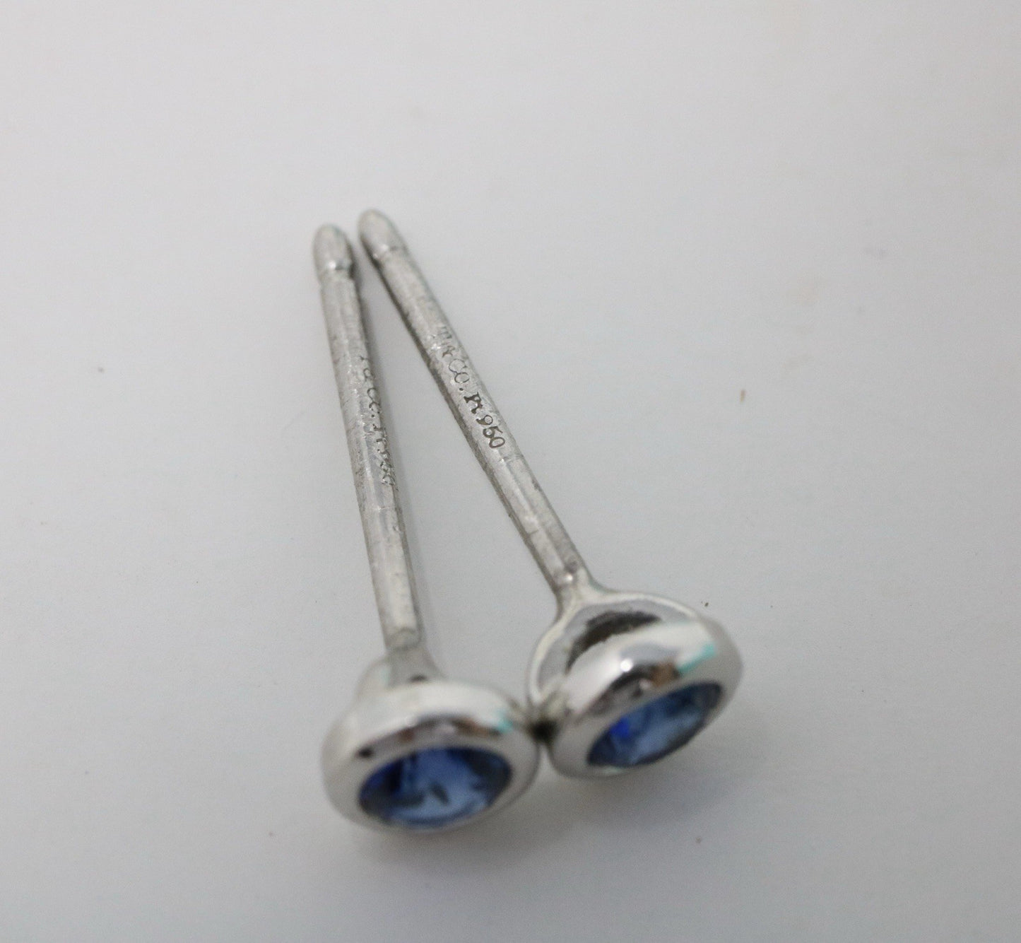 Tiffany & Co. Platinum Sapphire Elsa Peretti Color By The Yard Earrings