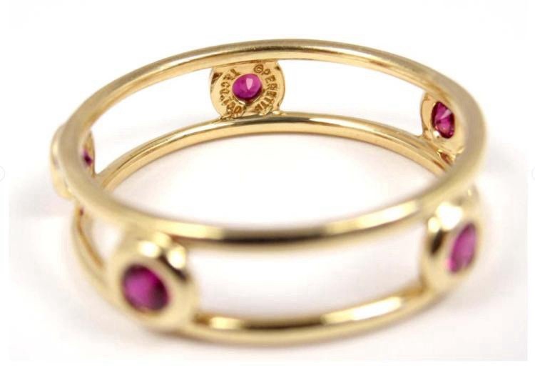 Tiffany & Co Peretti 18k Yellow Gold .40ct Ruby By The Yard Ring $4,000