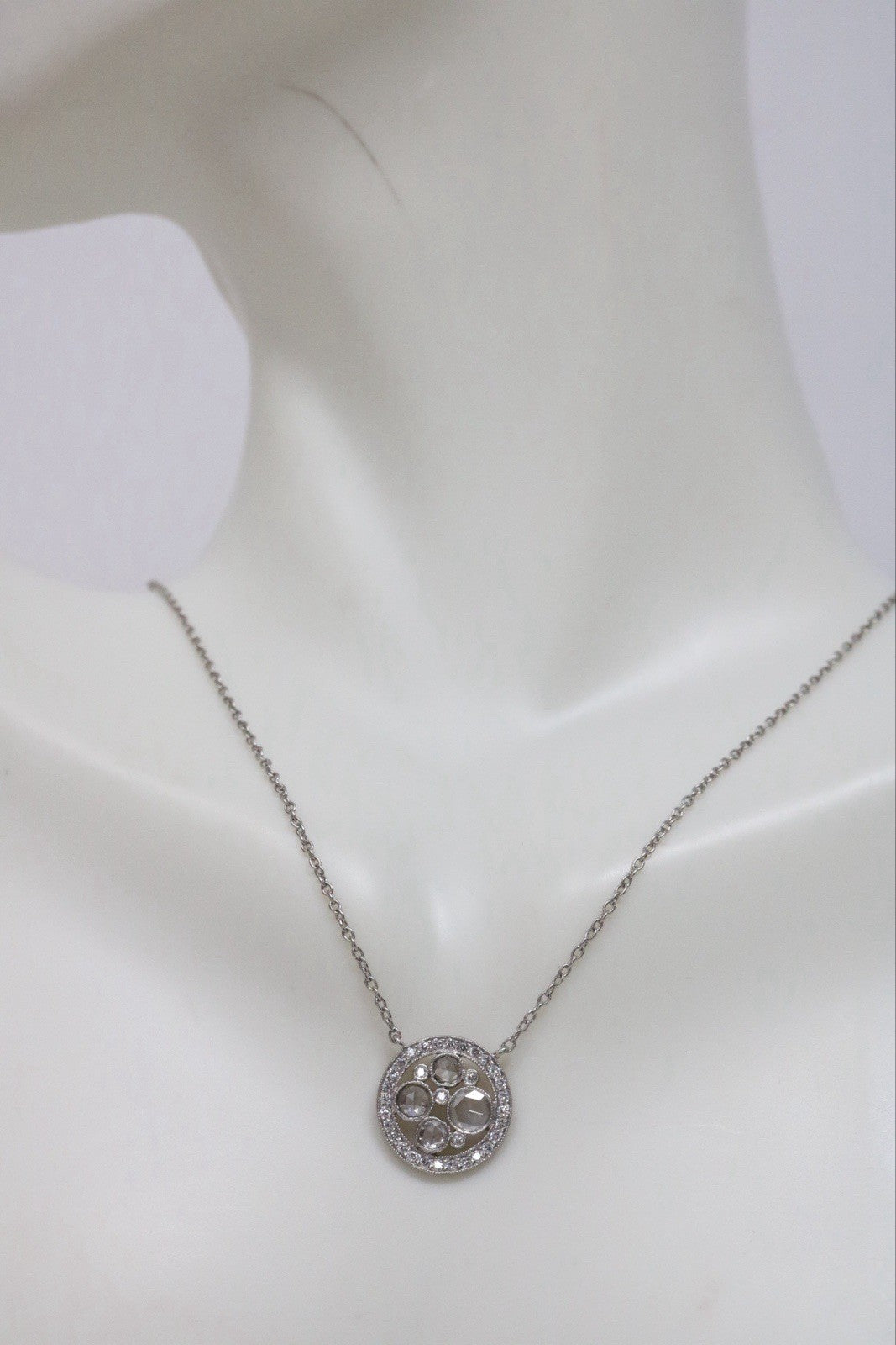 Tiffany & Co Platinum Diamond Cobblestone Pendant Necklace Platinum $4,500