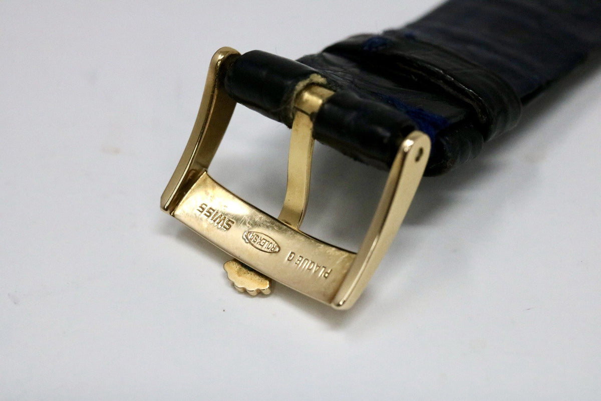 Rolex Cellini Ref. 4012 18k Yellow Gold Electric Blue Dial Manual Wind