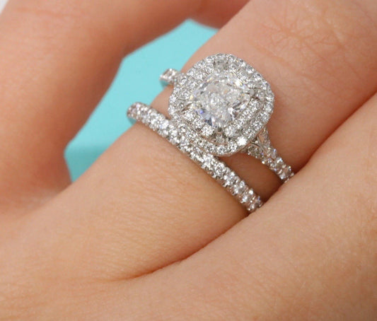Tiffany & Co. Platinum Diamond Half Circle Soleste Wedding Band Ring 6