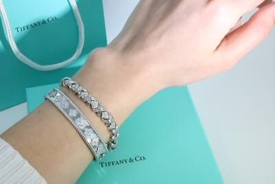 Tiffany & Co Siganture X diamond bracelet in White Gold