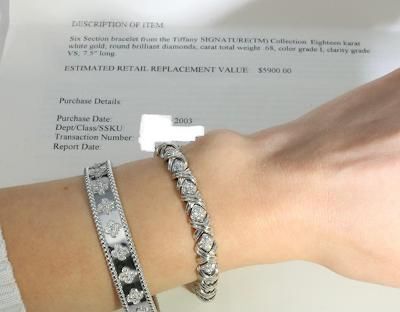 Tiffany & Co Siganture X diamond bracelet in White Gold